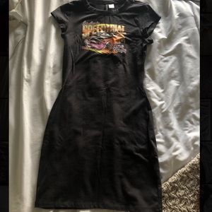 h&m short sleeve bodycon dress